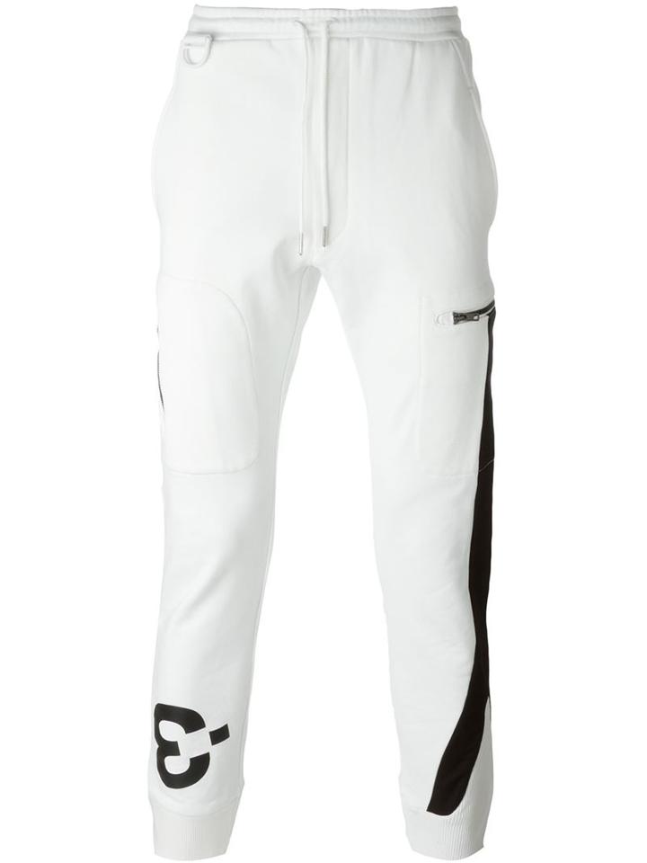 Y-3 Logo Sweat Pants, Men's, Size: M, White, Cotton