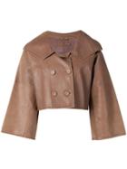 Bottega Veneta Vintage Kimono Sleeve Jacket - Brown