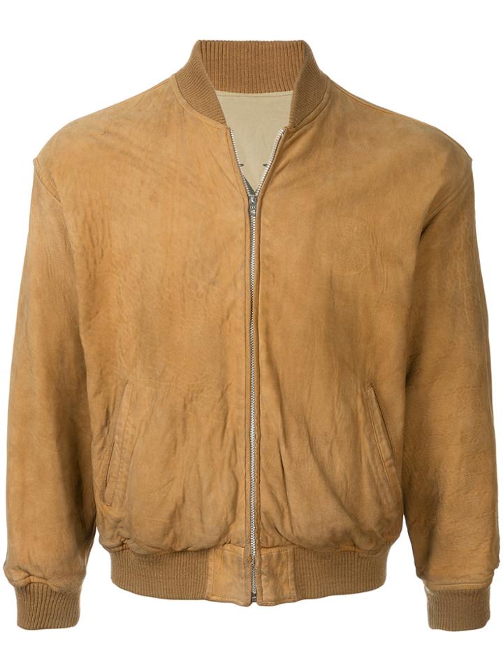 Yohji Yamamoto Vintage Zipped Bomber Jacket - Brown