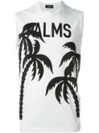 Dsquared2 Palm Tree Print T-shirt, Men's, Size: L, White, Cotton