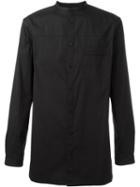 Helmut Lang Band Collar Shirt, Men's, Size: Xl, Black, Cotton/polyamide/spandex/elastane