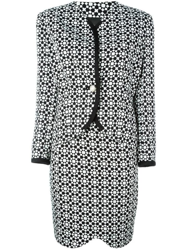 Versace Pre-owned Mosaic Print Skirt Suit - Black