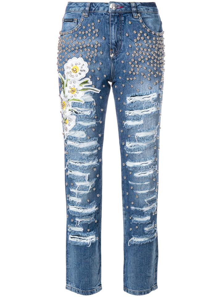 Philipp Plein Light Melissa Boyfriend Jeans - Blue