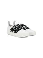 No21 Kids Logo Slip-on Trainers - White