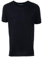 Hannes Roether - Knit T-shirt - Men - Cotton/cashmere - M, Blue, Cotton/cashmere