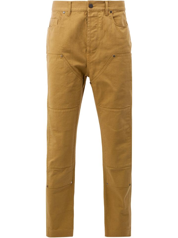 Lanvin Panelled Denim Trousers - Yellow & Orange