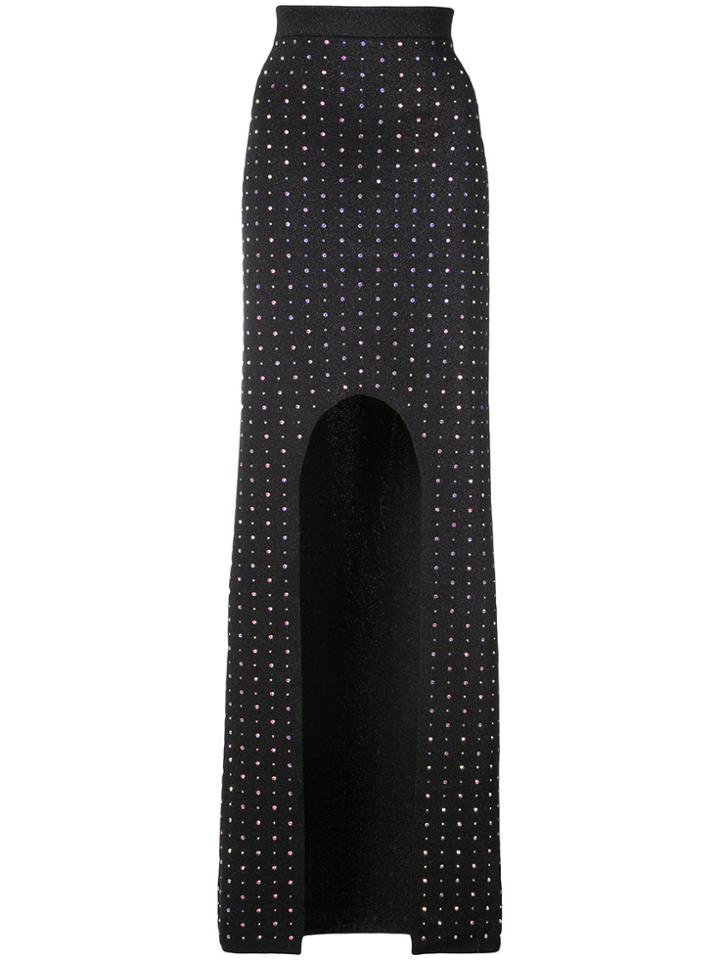 Balmain Crystal-embellished Maxi Skirt - Black