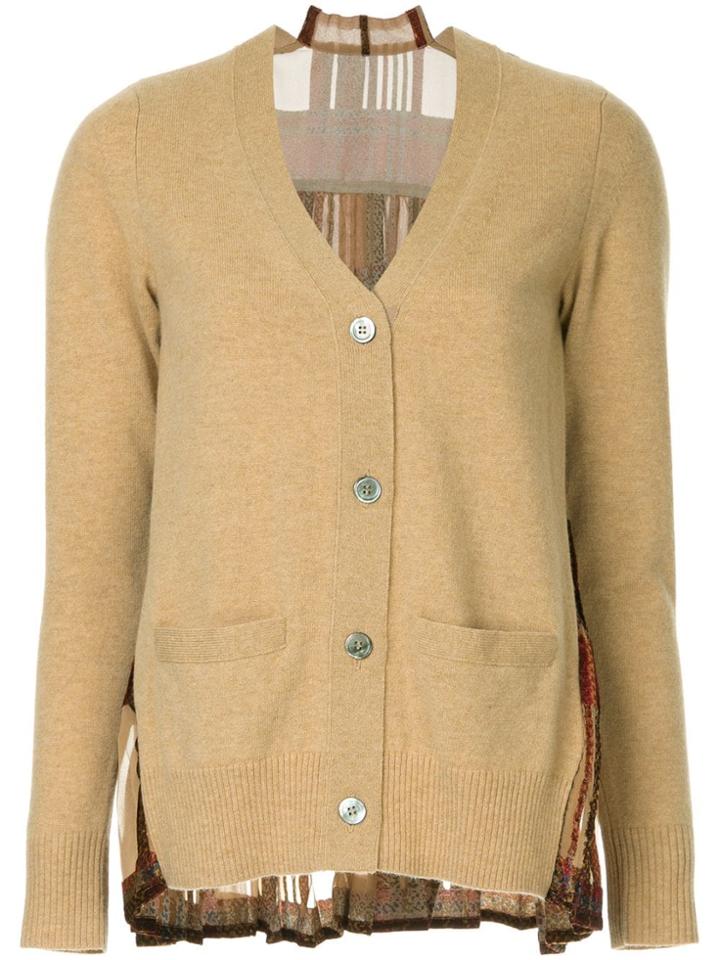 Sacai V-neck Cardigan - Brown