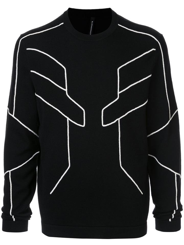 Blackbarrett Contrast Embroidered Jumper