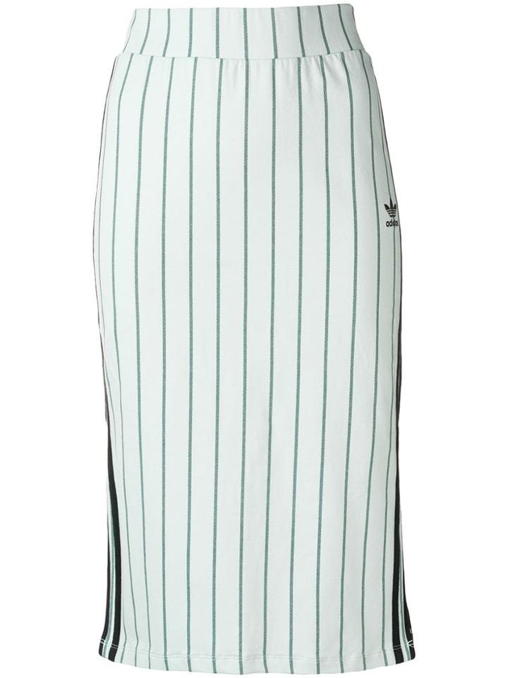 Adidas Striped Track Skirt - Green