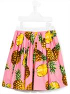 Dolce & Gabbana Kids Pineapple Print Skirt, Girl's, Size: 10 Yrs, Pink/purple