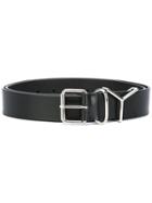 Y / Project Silver Buckle Belt - Black