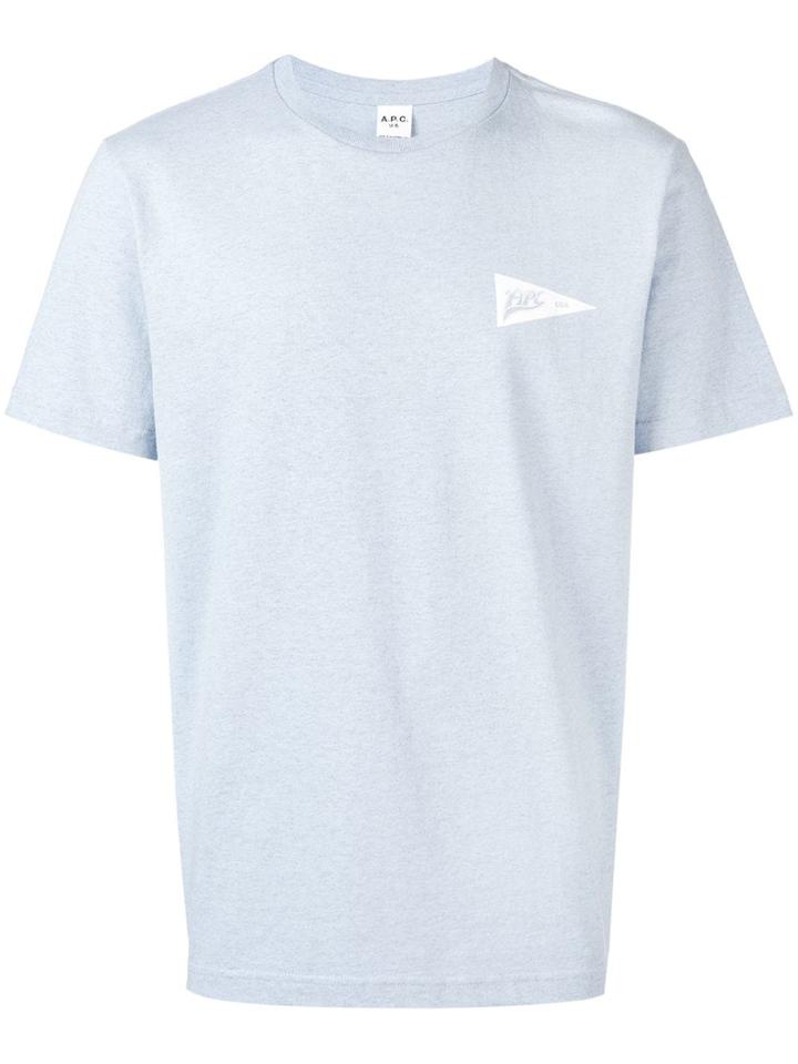 A.p.c. Triagle Logo T-shirt - Blue