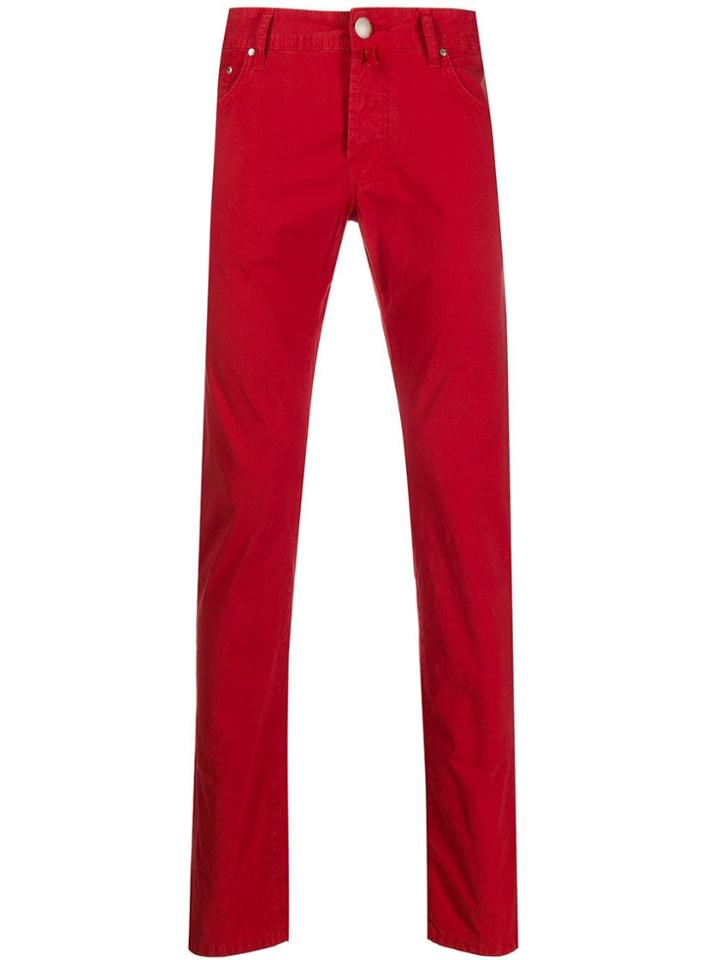 Jacob Cohen Skinny Fit Trousers - Red