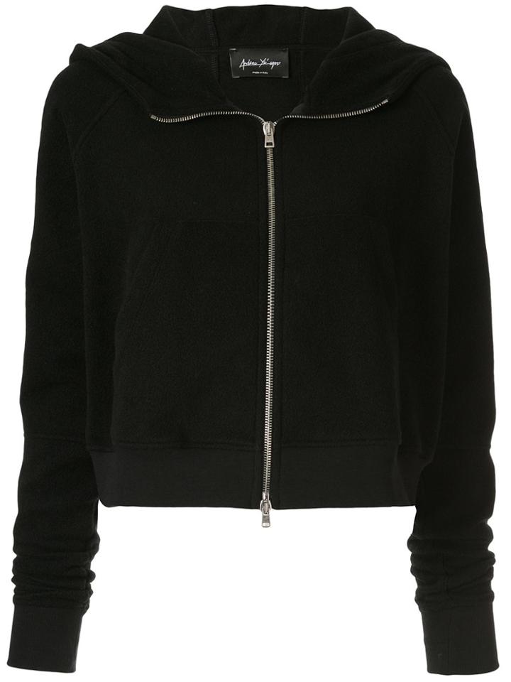 Andrea Ya'aqov Zip Up Hoodie - Black