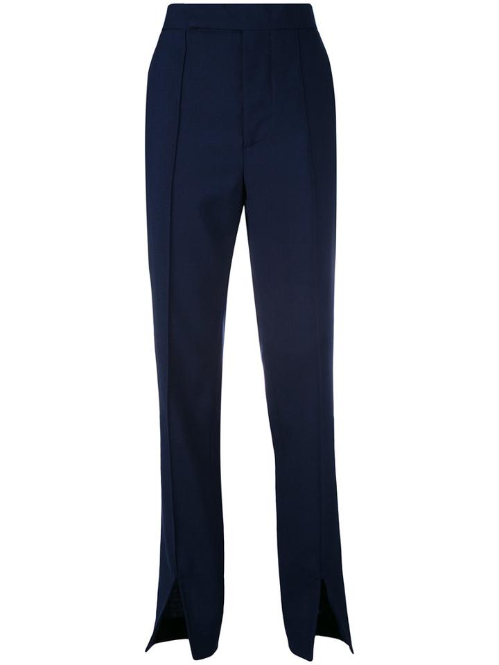 Marni - Bianca Trousers - Women - Cupro/virgin Wool - 42, Blue, Cupro/virgin Wool