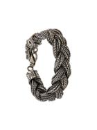 Emanuele Bicocchi Oversized Woven Chain-link Bracelet - Silver