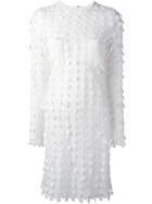 Carven Embroidered Dress - White