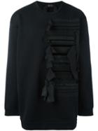 No21 Oversized Contrast Panel Sweatshirt, Men's, Size: Medium, Black, Cotton