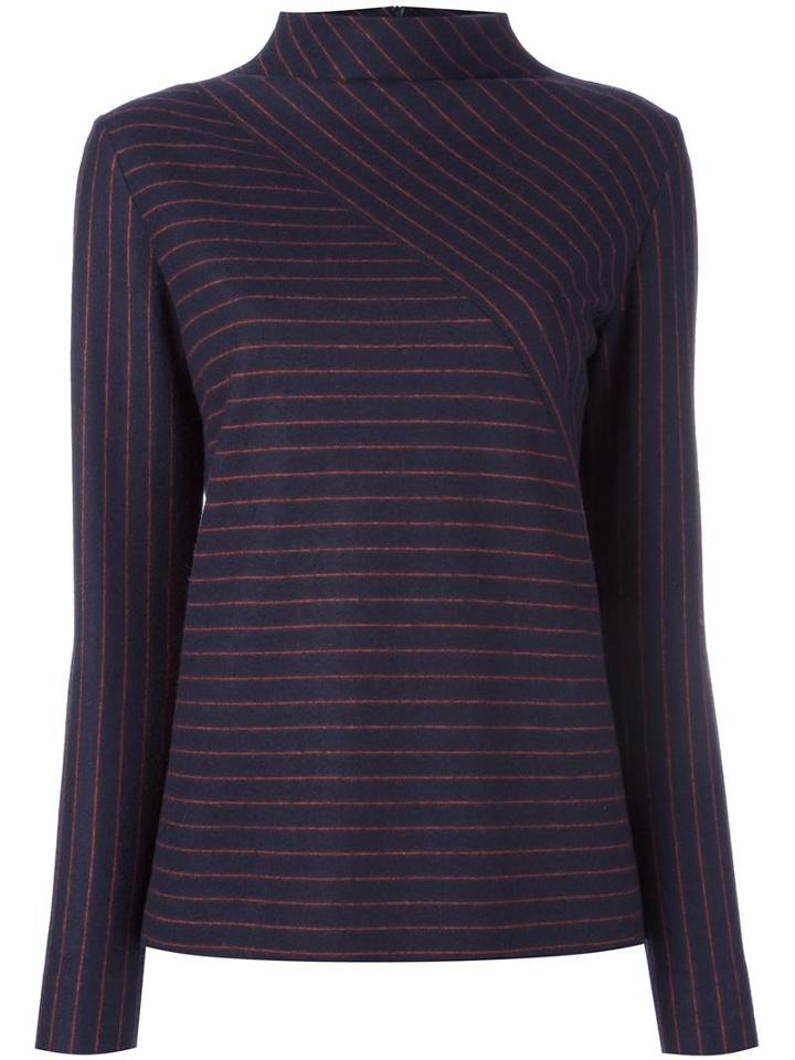 Cédric Charlier Striped Jumper, Women's, Size: 46, Blue, Wool/polyamide/other Fibers