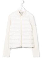 Moncler Kids Padded Front Jacket, Girl's, Size: 10 Yrs, White