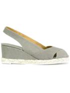 Castañer Diana Sandals, Women's, Size: 35, Grey, Rubber/raffia/cotton/leather
