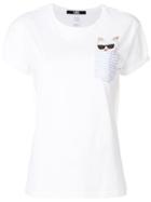 Karl Lagerfeld Choupette Pocket T-shirt - White