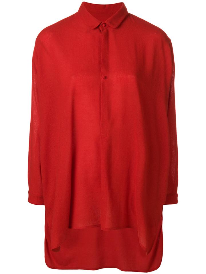 Daniela Gregis Oversized Boxy Shirt - Red