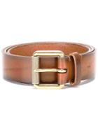 Ralph Lauren Buckled Belt, Women's, Size: Medium, Brown, Leather