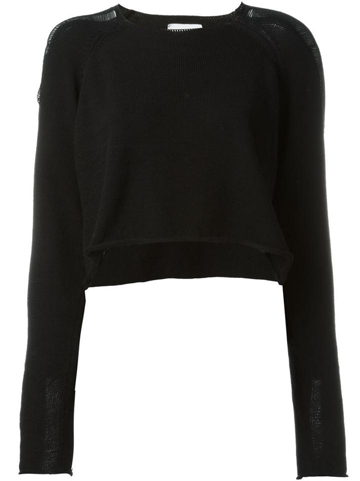 Lost & Found Ria Dunn Boat Neck Cropped Jumper