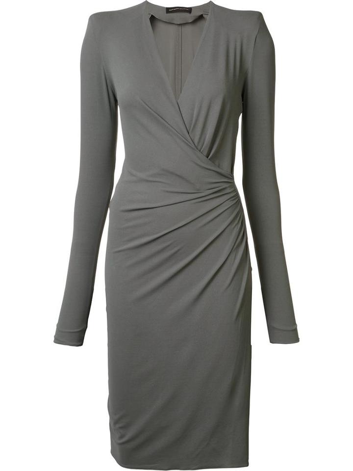 Alexandre Vauthier Wrap Effect Dress, Women's, Size: 38, Grey, Spandex/elastane/viscose