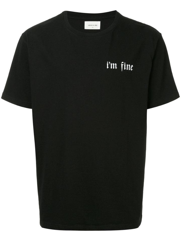 Wood Wood Printed T-shirt - Black