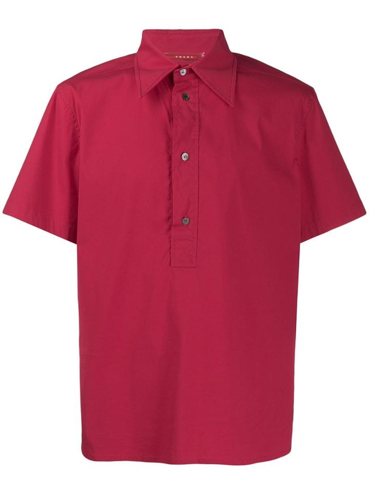 Prada Pre-owned 1990's Bowling Shirt - Red