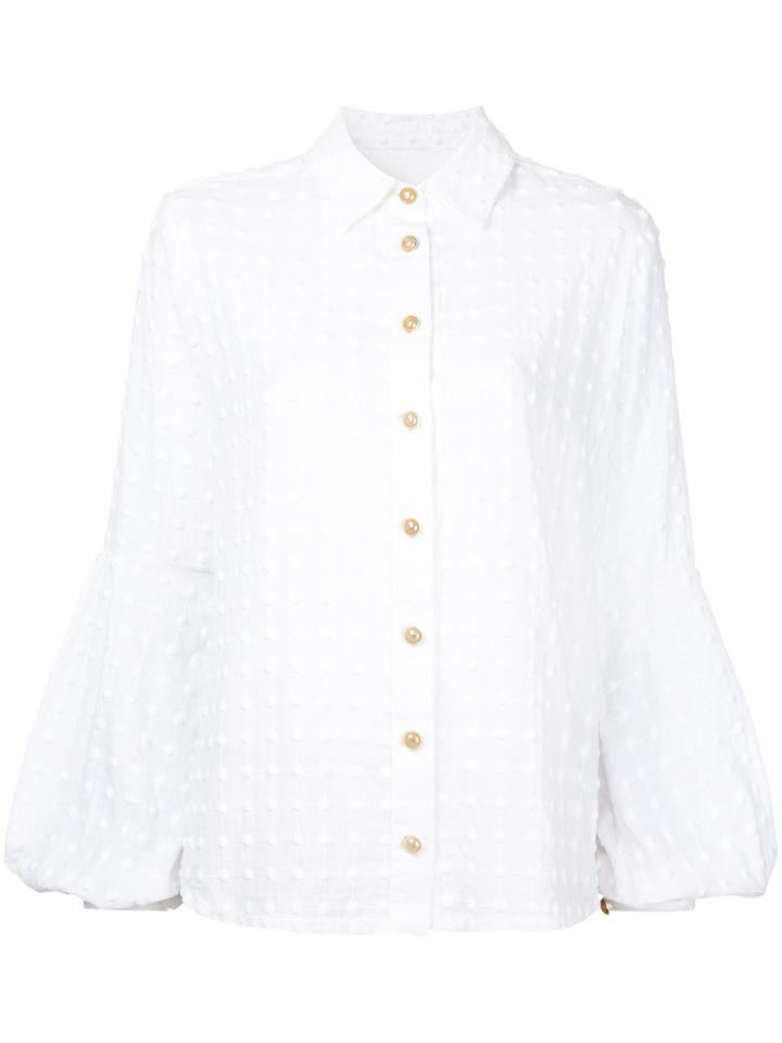 Macgraw - Bloom Blouse - Women - Cotton - 12, White, Cotton