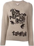 Marc Jacobs Beaded Detail Jumper, Women's, Size: Medium, Nude/neutrals, Polyester/cashmere/wool/glass