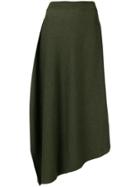 Jw Anderson High Waisted Asymmetric Skirt - Green