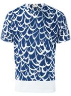 Marni Printed T-shirt, Men's, Size: 48, Blue, Cotton