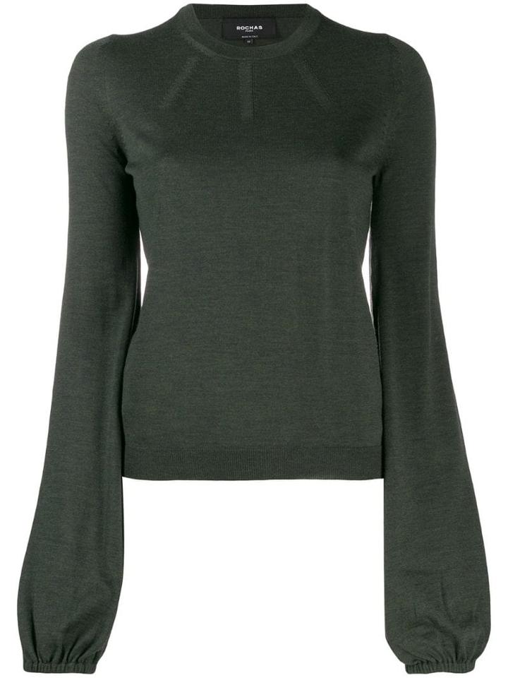 Rochas Slim-fit Crew Neck Jumper - Green