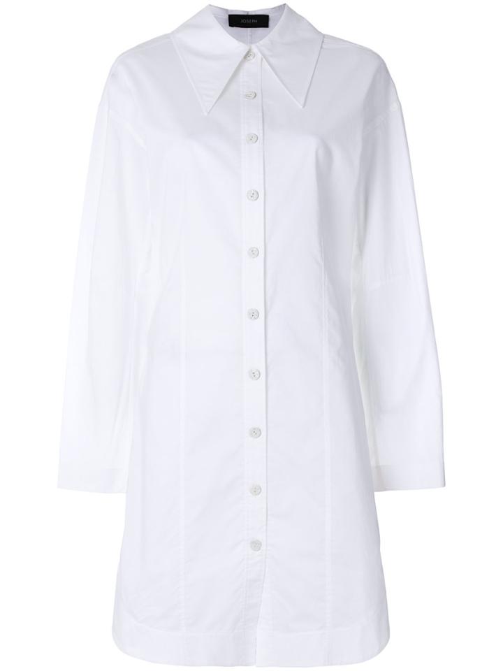 Joseph Oversized Collar Shirt Dress - White