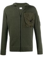 Cp Company Chest Pocket Zip-up Cardigan - Green