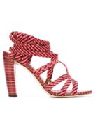 Jimmy Choo Trix Sandals, Women's, Size: 36, Red, Suede/leather