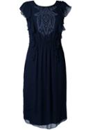Megan Park 'pia' Beaded Dress, Women's, Size: 10, Blue, Silk/viscose