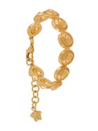 Versace Logo Detail Adjustable Bracelet - Gold