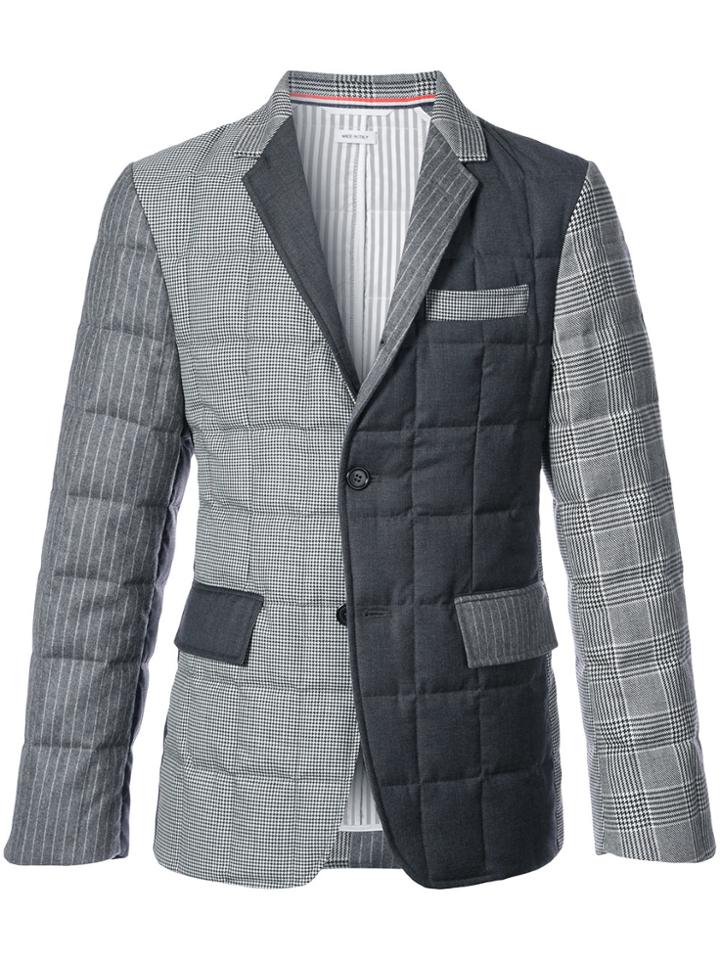 Thom Browne Downfilled Classic Single Breasted Sport Coat In Funmix In
