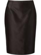 Martha Medeiros Zibeline Pensil Skirt, Women's, Size: 46, Black, Silk/acetate