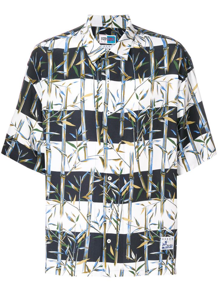 Kenzo Striped Bamboo Shirt - White