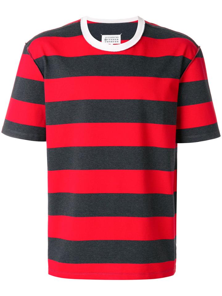 Maison Margiela Striped T-shirt - Red