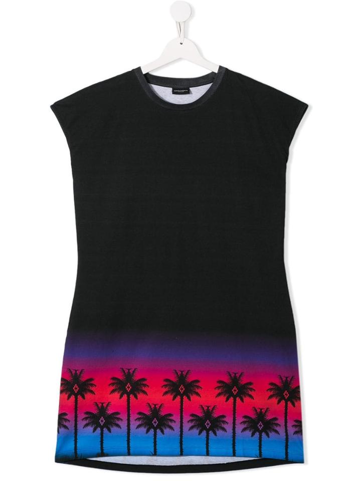 Marcelo Burlon County Of Milan Kids Teen Palm Print T-shirt Dress -