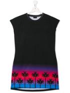 Marcelo Burlon County Of Milan Kids Teen Palm Print T-shirt Dress -