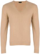 Prada V-neck Jumper - Nude & Neutrals